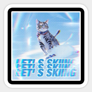 Cat Skiing Sticker